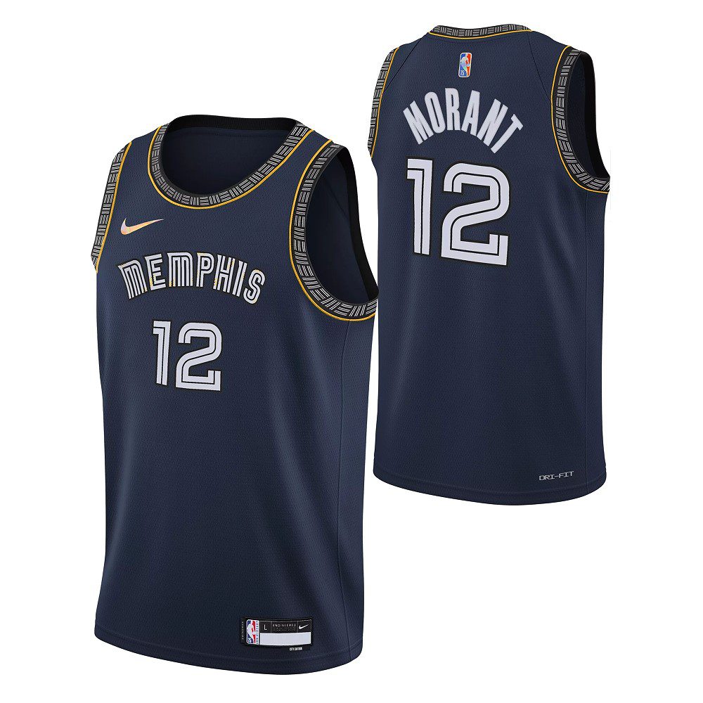 Memphis Grizzlies Ja Morant #12 Black 2021/22 Diamond Swingman Jersey - City Edition-Pro Kit Vault | Brand New 26/27 Sports Jerseys